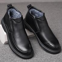 Men Genuine Leather Boots With Wool Fur Winter Men Ankle Boots Business Casual Man Snow Boots Work Shoes 38