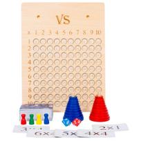 Wooden Math Multiplication Board Montessori Counting Toy Kids Early Learning Educational Toys Interactive Game for Children Gift