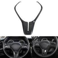 Black Carbon Fiber Steering Wheel Trim For Infiniti Q50 Q60 Qx50