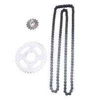 420 15T Front Sprocket 420 37T Rear Sprocket 420 Chain Set Steel Alloy Replacement for Pit Pro Trail Dirt Pocket ATV