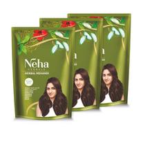 Neha Herbals Natural Henna Powder For Hair Color And Nourishment | (Pack of 3 X 140G ) Mehandi For Soft Shiny Healthy Hair