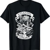 Fantasy RPG T-Shirt - Assassin T-Shirt S juoda