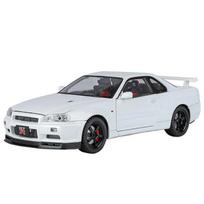 1/18 Nissan GTR R34 Skyline Superautomobilis Lydinio Metalo Liejimo Modelis Automobilis Garsas ir Šviesa Vaikų Žaislinis Automobilis Mikro Transporto Priemonė Berniuko Gimtadienis balta