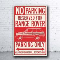Range Rover Classic Tik rezervuota stovėjimo vieta Skardinis ženklas Baras Pub Namai Metalo plakatas Sienos meno dekoras Plakatas 20x30cm（7.8x11.8inch）