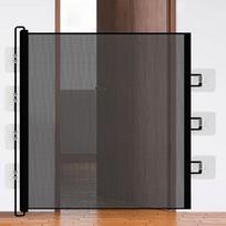 Retractable Pet Mesh Fence Punch-free Dog Screen Mesh Gate Adjustable For Pet Fencing Around Stairs Doorways hallways 110x95cm