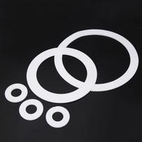 50Pcs PTFE Gasket Thickness 1.5mm Plastic King Flange Seal Washer Inner Diameter 10/12/14/15/16/18/20/22/23/25/27mm 10x18x1.5mm