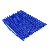72 pcs   Motocross Wheel   Spoke Cover Off Road Motorcycle   Wraps Kit Blue blue
