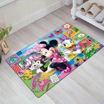 1pc Disney Mickey Mouse and Minnie Pattern Carpet Area Rug Non slip Carpet Hand Washable Floor Mat Suitable For Living Room Bedroom Home Decor 60cm by 90cm
