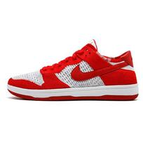 Nike Dunk Low Flyknit University Red Wolf Grey 917746-600 41