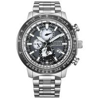 CITIZEN PROMASTER Watch with Date Luminous Aviation Slide Silver and Solar Power BY3006-53H Men's (Pilot's Watch/Light-Powered sidabras