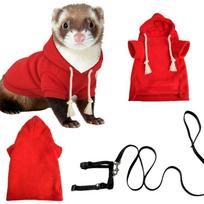 Šeškai Hoodie Megztinis Marškinėliai Ir Pavadėlio Pakinktų Rinkinys Šaltam Orui Su Minkštu Vilnos Audiniu Nailoniniu Lynu Saugos Kontrolė pilka
