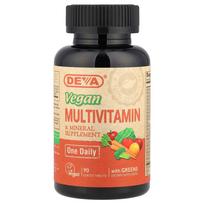 Deva Vegan Multivitamin & Mineral Supplement, One Daily, 90 Coated Tablets 90 pcs - 1 ea