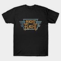 Men Black Print T-shirt Night Flight No-Cut Transfer Paper Print Cotton Tshirt XL juoda