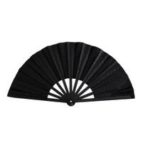 Glitter Folding Fan Plastic Ribs Hand Held Fan Portable Summer Fan Decoration Dance Performance Props Party juoda