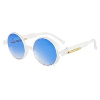 Classic Gothic Steampunk Sunglasses Luxury Brand Designer High Quality Men Women Retro Round Pc Frame Sunglasses For female male MULTI