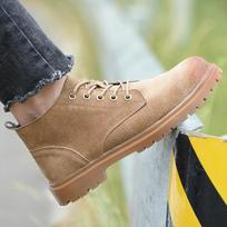 Labor Protection Shoes for Men with Soft Soles, Anti Smashing and Anti Piercing, High Cut, Breathable and Lightweight, Anti Spark Welding Work Shoes 37