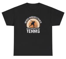 Never Underestimate An Old Man Who Plays Tennis T Shirt Meme Lover Gift Tee L