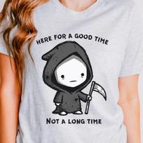 Grim Reaper Shirt | Dark Humor Existential Dread Graphic Tee 3XL