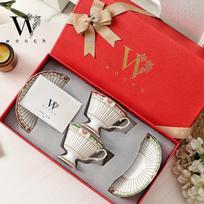 WOOCH Garden High-Stem Cup Gift Box Set, Luxurious And Exquisite Coffee Cups, Couple's Matching Mugs, Housewarming Business Wedding Gift