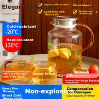 Yaji Teapot, Cold Water Pitcher, Glass Cup, Heat-Resistant, Large Capacity, for Home And Office Use, Lemon Juice Pitcher, Tea Infuser