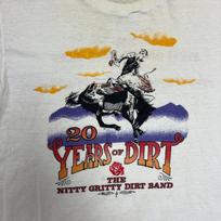 20 Years Of Dirt White 1980s Nitty Gritty Dirt Band S to 5XL T-shirt K621 XXL