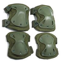 4PCS EVA Foam Knee Pads Adjustable Sports Protective Gear High Quality Elbow Pads  Mountaineering žalia