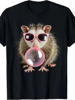 Opossum Bubble Gum T-Shirt | Lightweight Breathable, Crew Neck, Suitable for Out XXXL