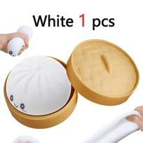 Squishes Stress Balls Fidget Sensory Toys Simulation Food Squishies Bun with Steamer Squeeze Dough Ball Gifts