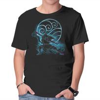 Unisex Crew Neck T-Shirt The Water Bender Graphic Short Sleeve Casual Tee M