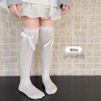 Girls' Korean Style Thigh-High Bow Socks – Versatile, Trendy Cotton for Spring, Summer, and Autumn Sock length approximately 35CM balta