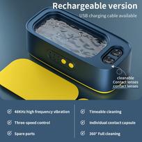 Rechargeable Ultrasonic Glasses Cleaner Jewelry Cleaning Machine  Household žalia