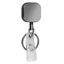 Retractable Keychain Tool Square Pull Badge Holder Clip Key Ring Clips Badge Reel Clip Keychain juoda