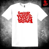 Men's and Women's T-shirts Gorillaz 'Plastic Beach' Band Music Tee Unisex Heavy Cotton M