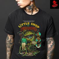 Vyriški ir moteriški marškinėliai „Little Shop of Horrors“ (1986 m) Kultinis Muzikinis Filmas Unisex Medvilnė XS black