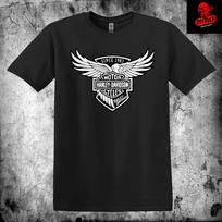 Vyriški ir moteriški marškinėliai Harley-Davidson Motociklai Premium Unisex Storo Medvilnės Biker XS