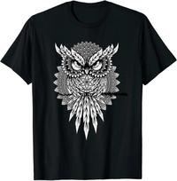Men's and Women's T-shirts NEW LIMITED Owl Mandala Night Premium Gift Idea Tee T-Shirt S-3XL L