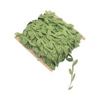 20 Meters Artificial Leaf Garland Silk Fabric Vine Decorative Green Leaf Strand for Home Garden Wedding Party Event Decoration One Size žalia