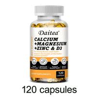 Calcium Magnesium Zinc with Vitamin D3 Capsules for Strong Bones Teeth Joint and Immune System Support 120PCS