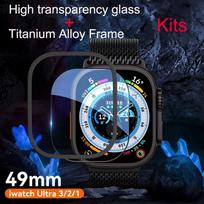 Blueo For 2025 Apple Watch Ultra 3 Screen Protector And Titanium Alloy Frame For Apple Watch Ultra1/2/3 Screen Protector 49mm juoda