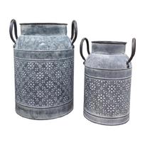 Decorative Pitcher Vases Rustics Metal Flower Vases,Farmhouse Jugs Vases,Retro Milk Jugs Pitcher for Home Decorations