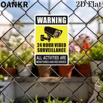 Vintage Metal Tin Sign Warning Surveillance Camera Alert Poster Metal Signs for Garden Farm Fence Home Wall Decor Accessories 20x30cm（7.8x11.8inch）