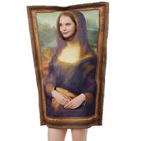 Mona Lisa Mural Medieval Masquerade Costume Famous Famous Frame Painting Party Funny Fory For Women Men ruda