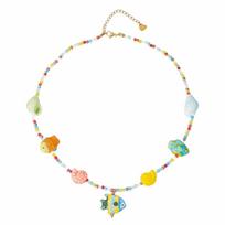 Handmade Clavicle Choker Ocean Series Neck Chain Fashion Shell Beaded Necklace  for Girls 1pcs