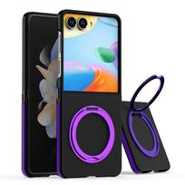 case for Samsung Z Flip 7 360 magnetic stand protective cover full coverage Wireless Charging Shock Proof Anti-Fingerprint plain Galaxy Z Flip7 violetinė