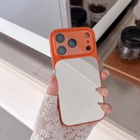 case for iphone 17 16 15 14 13 pro max protective case full coverage mirror surface Anti-Fingerprint Shock Proof Anti-Scratch iPhone17 oranžinė