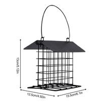 Suet Feeder Reusable Squirrel Proof Feeding Station Suet Cakes Cage Bird Feeder for Wild Hummingbirds Woodpeckers All Breeds