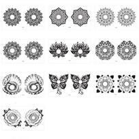 10Sheets Waterproof Mandala Butterfly Tattoo Stickers Sexy Chest Body Art Tattoo Decals Easy To Remove For Adults