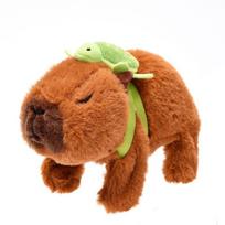 Elektroninės pliušinės kapibaros lėlės, kurios gali vaikščioti ir verkti, žaislai vaikams Send (turtle bag) kava