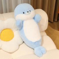 Super Cute Seal Plush Doll Lifelike Comfortable Sea Otter Throw Pillow Stuffed Animal Sleep Companion Doll Birthday Gift 70cm