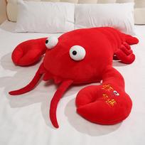 Large Size Lobster Creative Fullfil Plush Toy Hot Summer Lake Animal Food Bag Dcero Room Pillow 18cm raudona